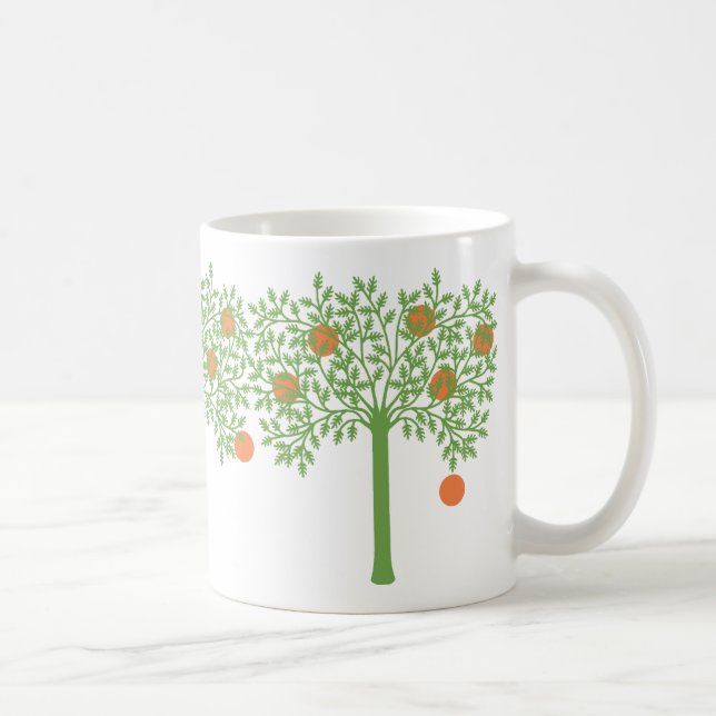 Stilisierte Orange Tree Tasse (Rechts)