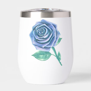 Stilisierte Oversified Rose - Icy Blue