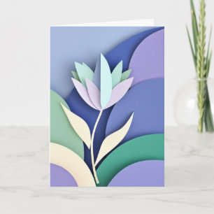 Stilisierte Papierblüte Karte