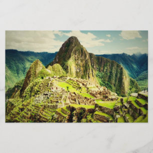 stilisierte Papierseite Machu Picchu