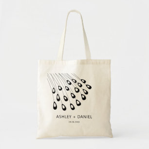 Stilisierte Pfau-Federn, die willkommene Tasche