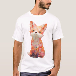 Stilisierte psychedelische bunte Fuchs-Kunst für M T-Shirt