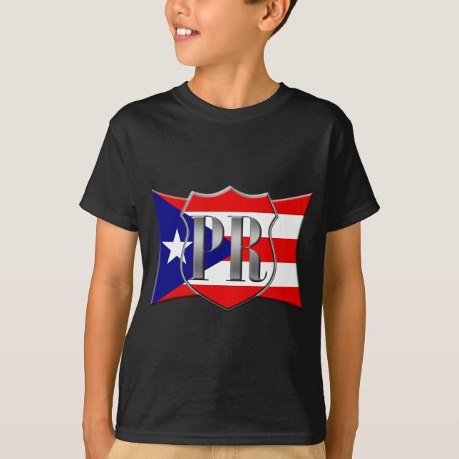 Stilisierte puerto-ricanische Flagge T-Shirt (Vorderseite)