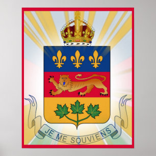 Stilisierte Quebec-Wappen-Poster Poster