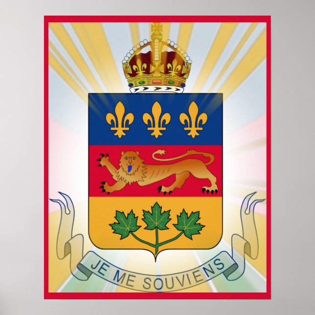 Stilisierte Quebec-Wappen-Poster Poster (Vorne)