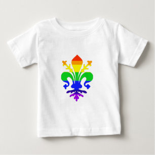 Stilisierte Rainbow-Lilie Baby T-shirt