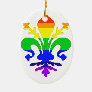 Stilisierte Rainbow-Lilie Keramikornament
