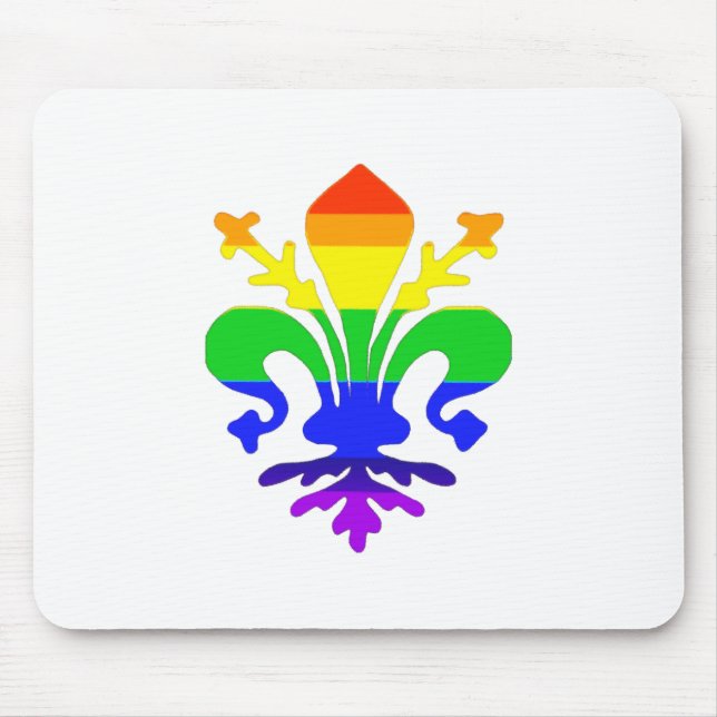 Stilisierte Rainbow-Lilie Mousepad (Vorne)