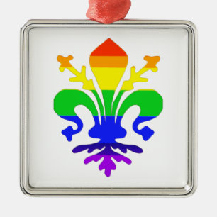 Stilisierte Rainbow-Lilie Silbernes Ornament