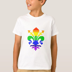 Stilisierte Rainbow-Lilie T-Shirt