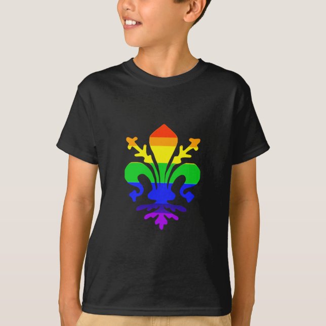 Stilisierte Rainbow-Lilie T-Shirt (Vorderseite)