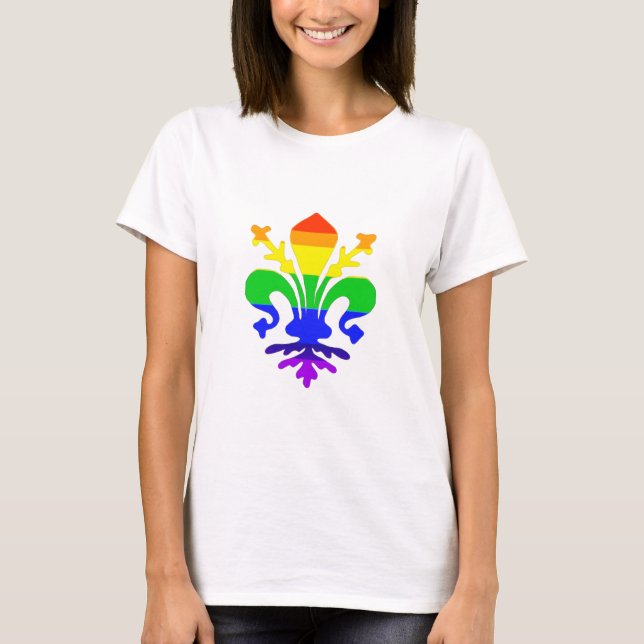 Stilisierte Rainbow-Lilie T-Shirt (Vorderseite)