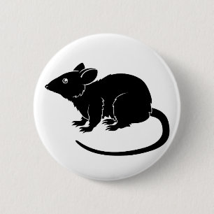 Stilisierte Rattenillustration Button