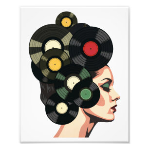 Stilisierte Retro-Vinyl-Schallplattenposter-Kunst Fotodruck