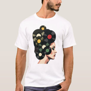 Stilisierte Retro-Vinyl-Schallplattenposter-Kunst T-Shirt