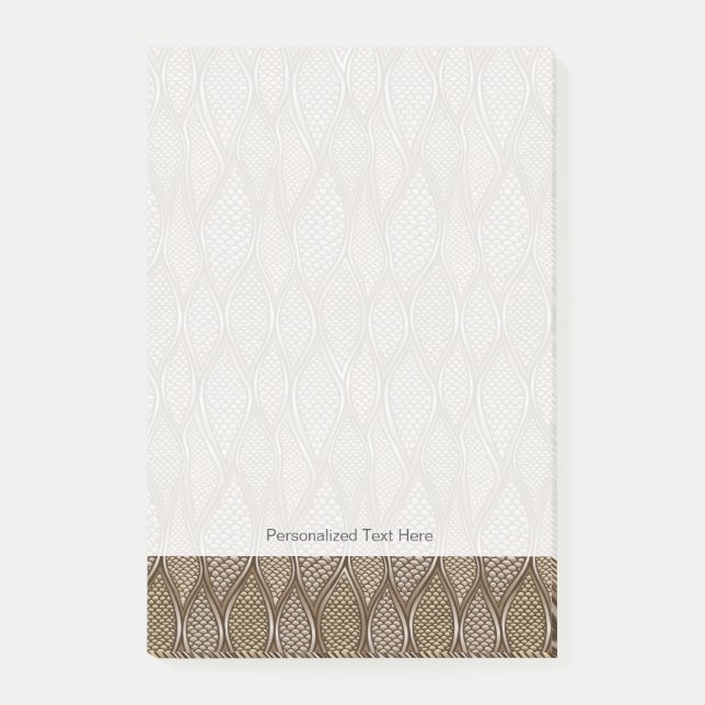 Stilisierte Schlangenhaut Post-it Klebezettel (Vorderseite)