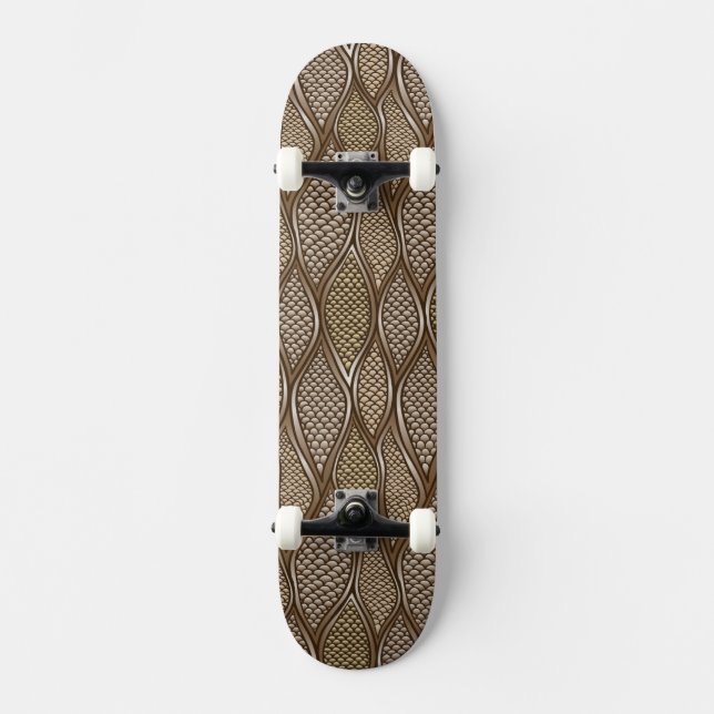 Stilisierte Schlangenhaut Skateboard (Vorderseite)