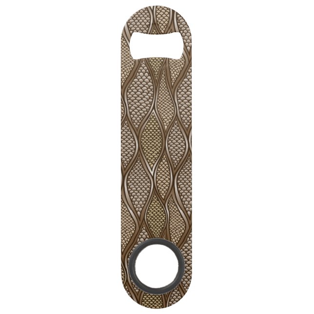 Stilisierte Schlangenhaut Speedflaschenöffner (Vorderseite)
