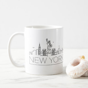 Stilisierte Skyline New York Kaffeetasse