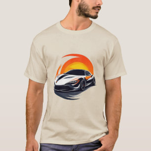 Stilisierte Sportwagen-Illustration T-Shirt