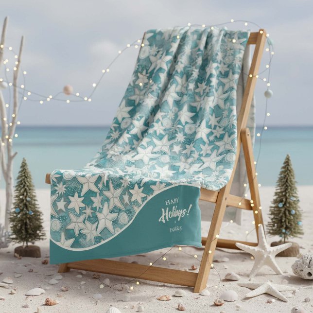 Stilisierte Sternfische & SandDollars Muster#25 ID Fleecedecke (Von Creator hochgeladen)