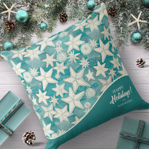 Stilisierte Sternfische & SandDollars Muster#25 ID Kissen