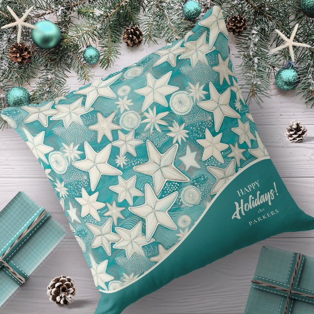 Stilisierte Sternfische & SandDollars Muster#25 ID Kissen (Von Creator hochgeladen)