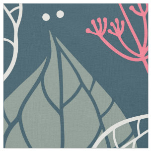 Stilisierte tropische Blätter Stoff