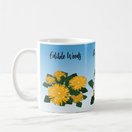Stilisierte Wildblume Löwenzahn & Schmetterling Ge Kaffeetasse