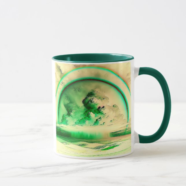 Stilisierte Wolkenlandschaft Tasse (Rechts)
