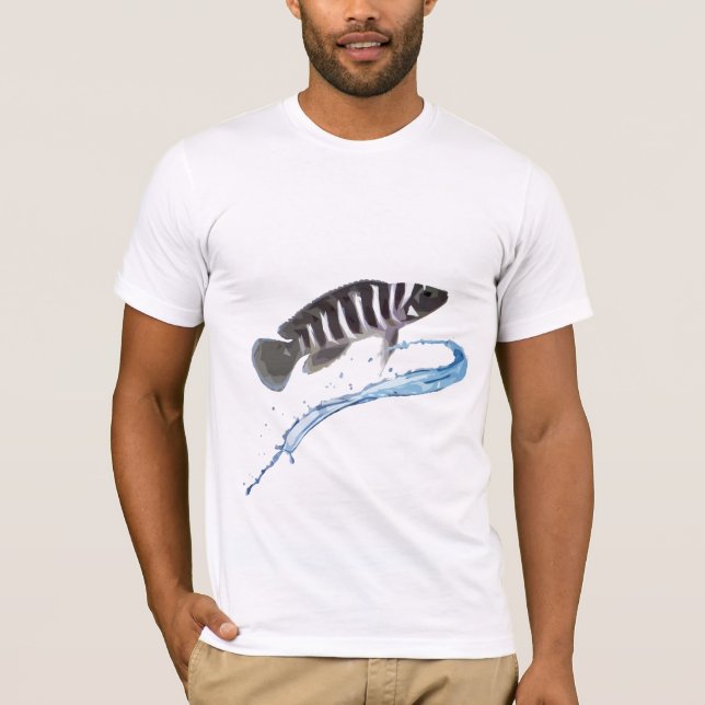 Stilisierter afrikanischer Cichlid Neolamprologus T-Shirt (Vorderseite)