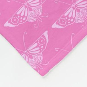 Stilisierter Art Deco Schmetterling  - Orchidee pi Fleecedecke