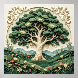 Stilisierter Baum #1 Poster