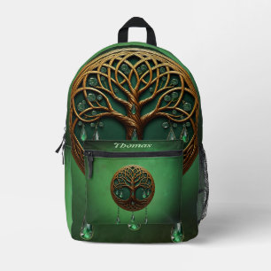 Stilisierter Baum Bedruckter Rucksack