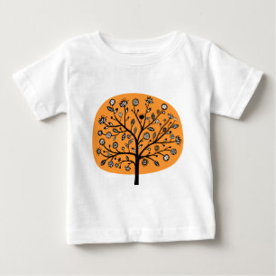 Stilisierter Blütenbaum - Hellorange Baby T-shirt