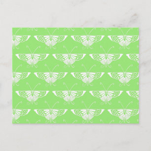 Stilisierter Deco-Schmetterling - limettengrün Postkarte