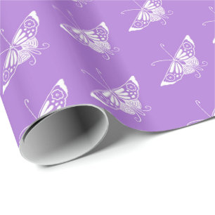 Stilisierter Deko-Schmetterling - Lavendel Geschenkpapier