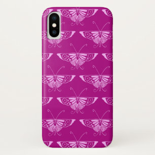 Stilisierter Deko-Schmetterling - Magenta und Rosa Case-Mate iPhone Hülle