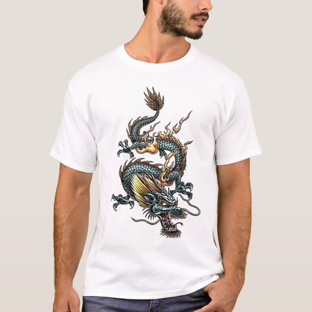 Stilisierter Drache 07 T-Shirt (Vorderseite)