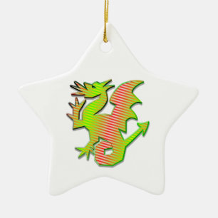 Stilisierter Drache Keramikornament