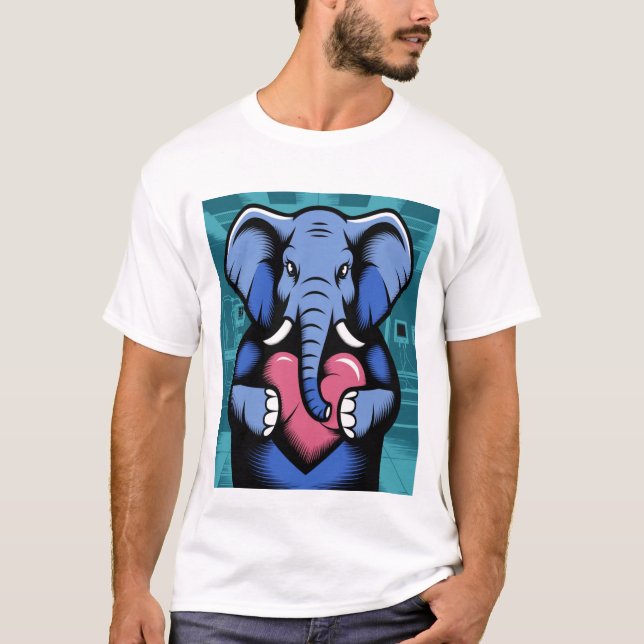 Stilisierter Elefant T-Shirt (Vorderseite)