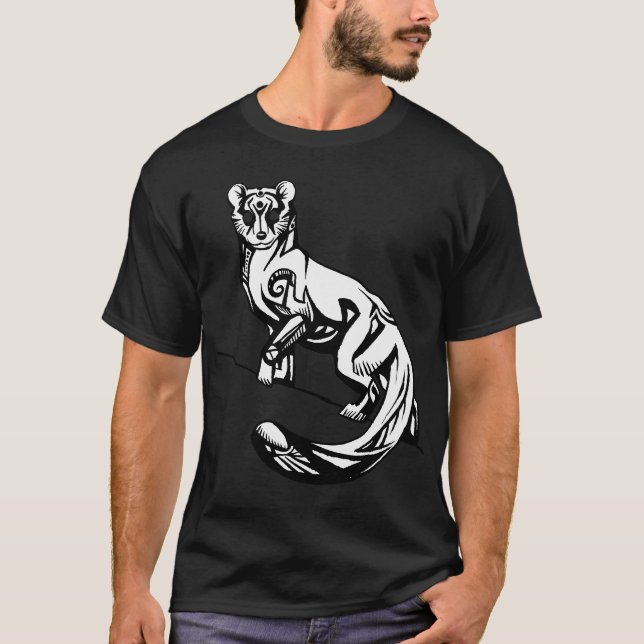 stilisierter Fischermarder T-Shirt (Vorderseite)
