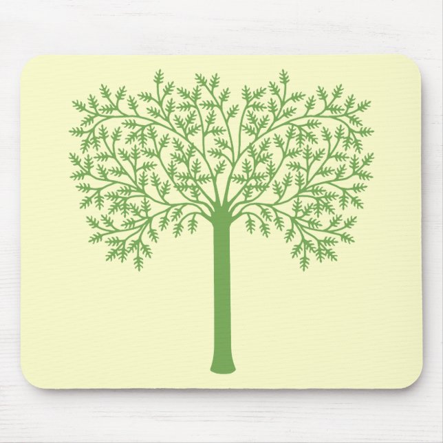 Stilisierter Grünbaum Mousepad (Vorne)