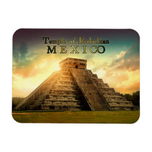 Stilisierter Kukulkan-Mexiko-Tempel Magnet