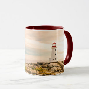stilisierter Leuchtturm Nova Scotia Tasse