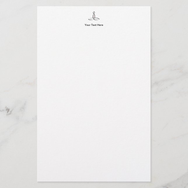 Stilisierter Mediator mit anpassbarem Text Briefpapier (Vorderseite)