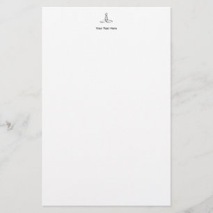 Stilisierter Meditator mit kundengerechtem Text Briefpapier