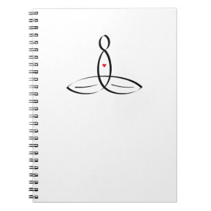 Stilisierter Meditator Notizblock