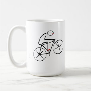Stilisierter Radfahrer-Entwurf Kaffeetasse