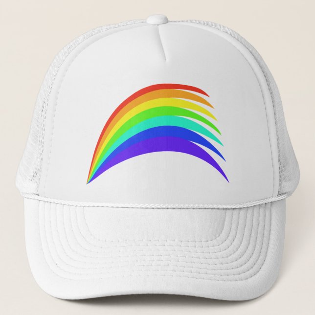 Stilisierter Regenbogen-Bogen Truckerkappe (Vorderseite)